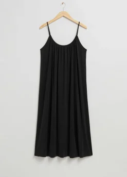 Gathered Detail Strappy Dress