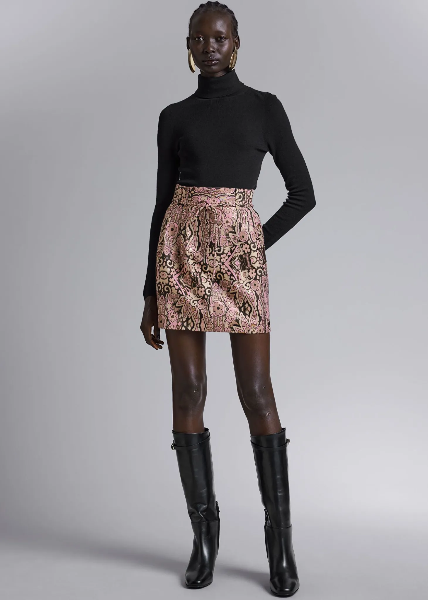 Glitter Jacquard MiniSkjørt