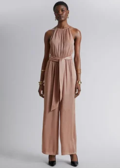 Halterneck Jumpsuit Med Belte