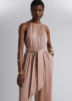 Halterneck Jumpsuit Med Belte