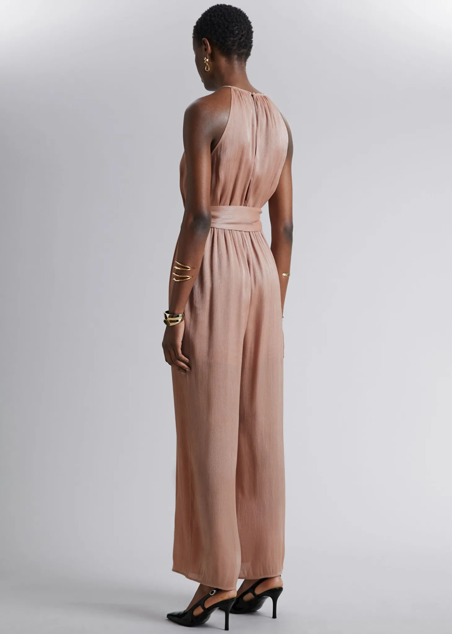 Halterneck Jumpsuit Med Belte