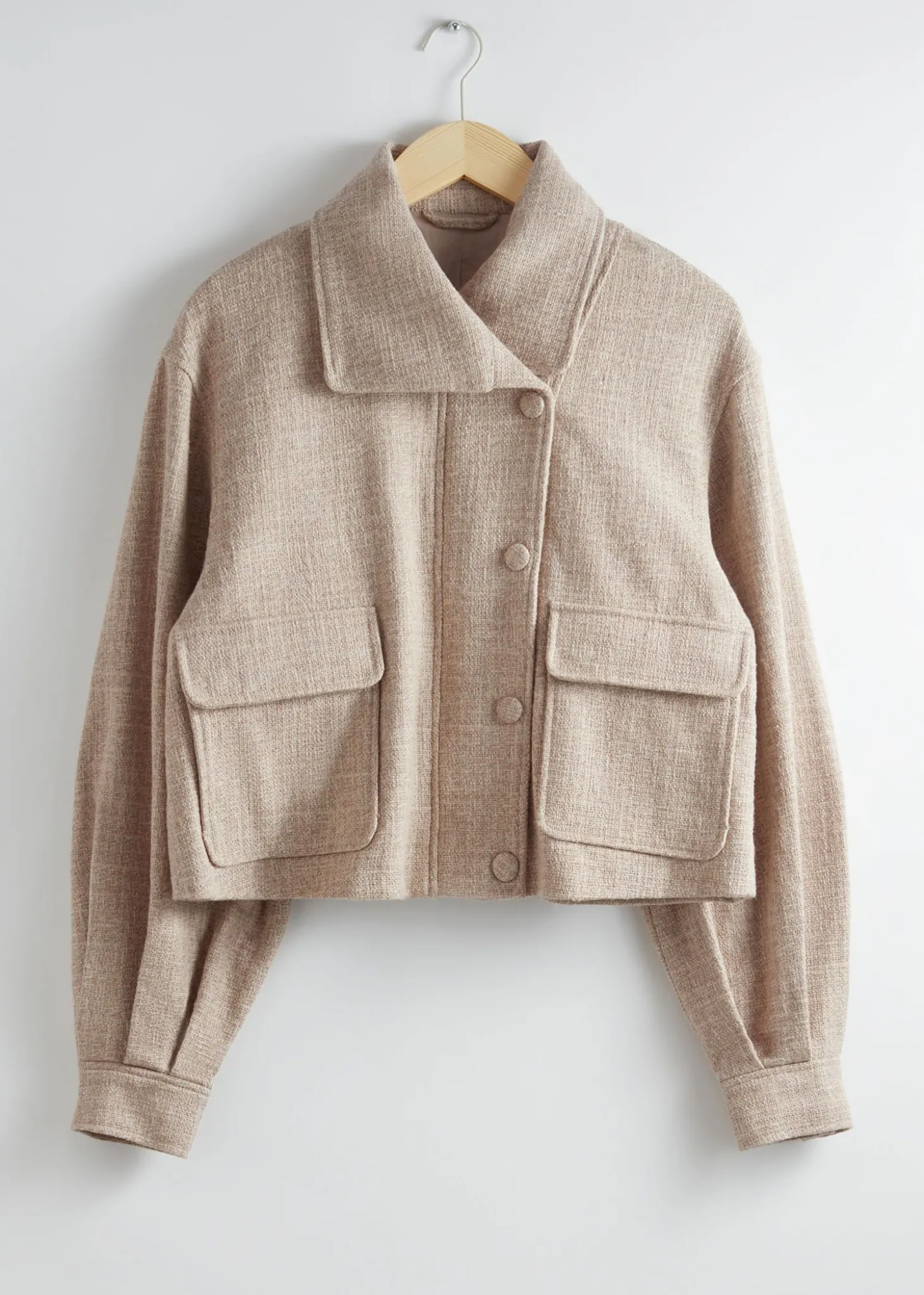 Jacquard-Vevd Bikerjakke