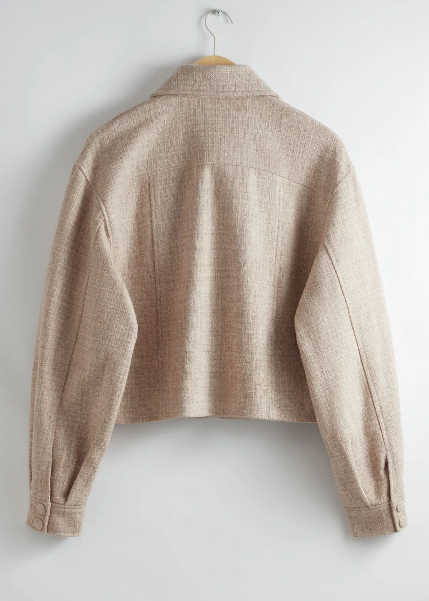 Jacquard-Vevd Bikerjakke
