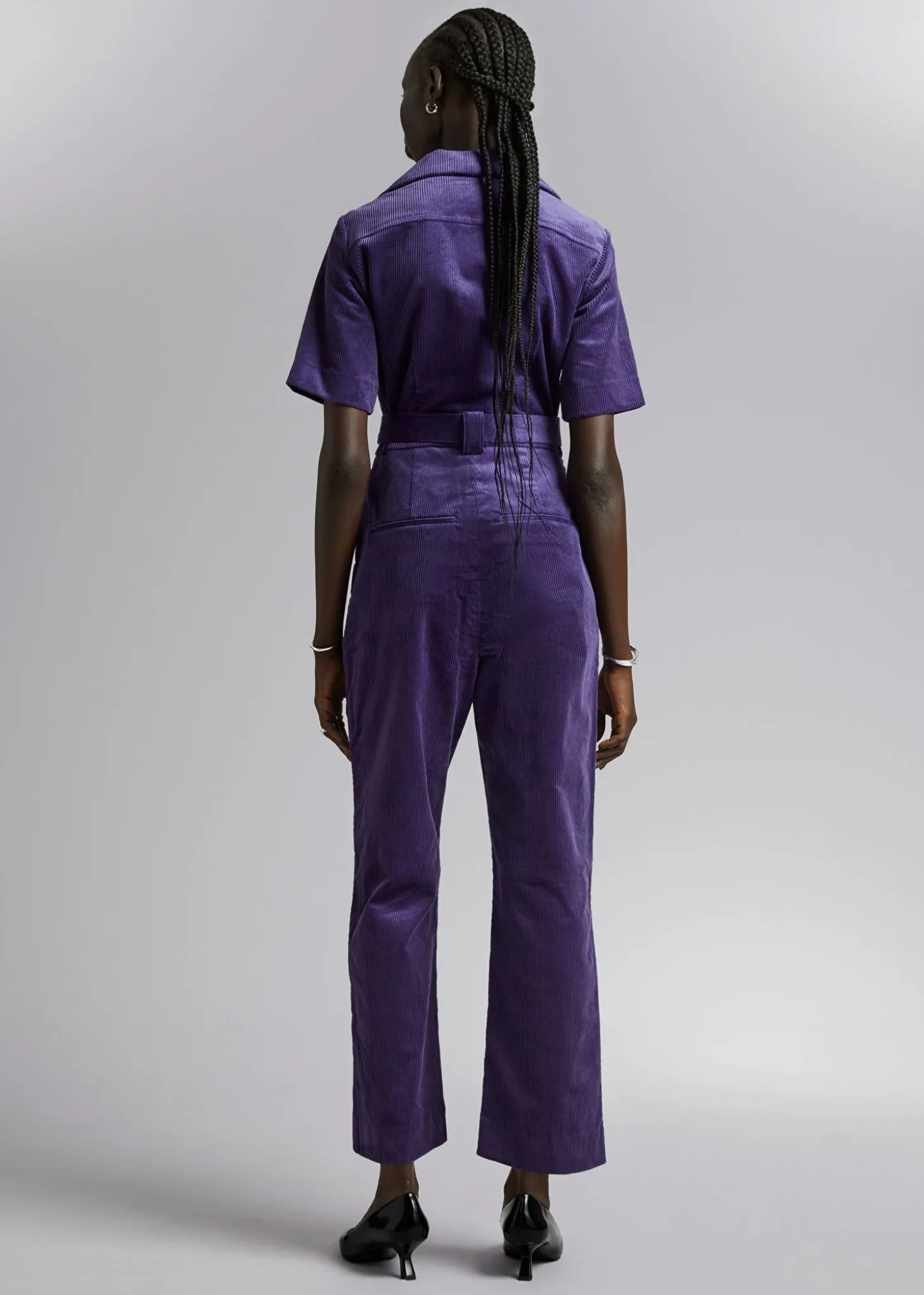Jumpsuit Med Belte I Kordfloyel