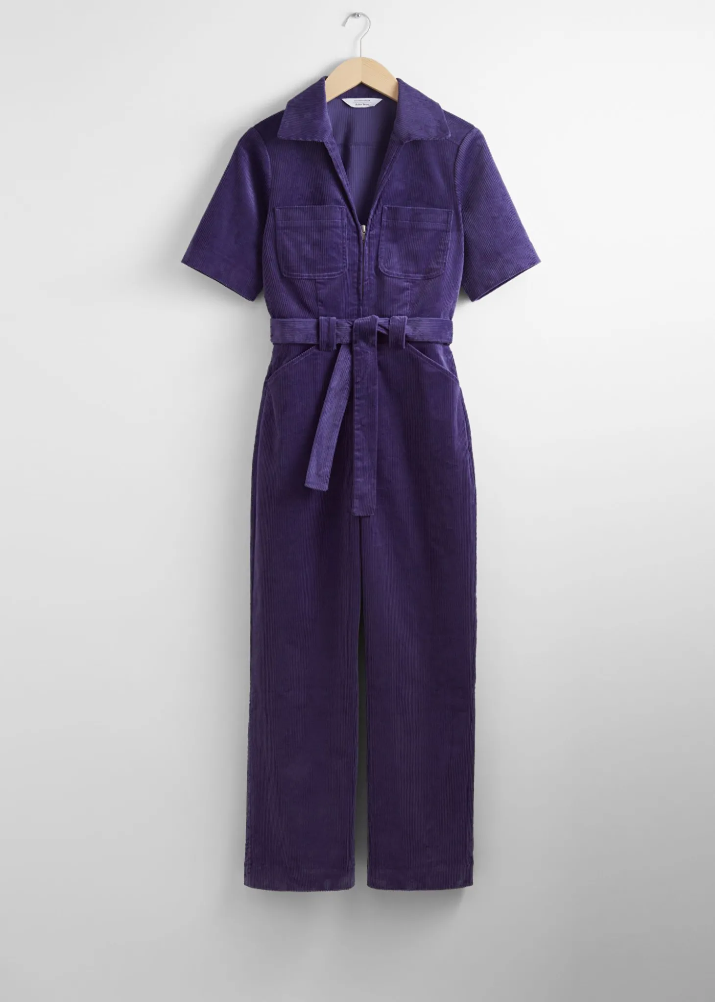Jumpsuit Med Belte I Kordfloyel