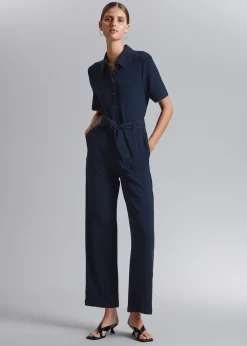 Kortermet Jumpsuit Med Belte