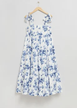 Lagdelt Babydoll Midi-Kjole