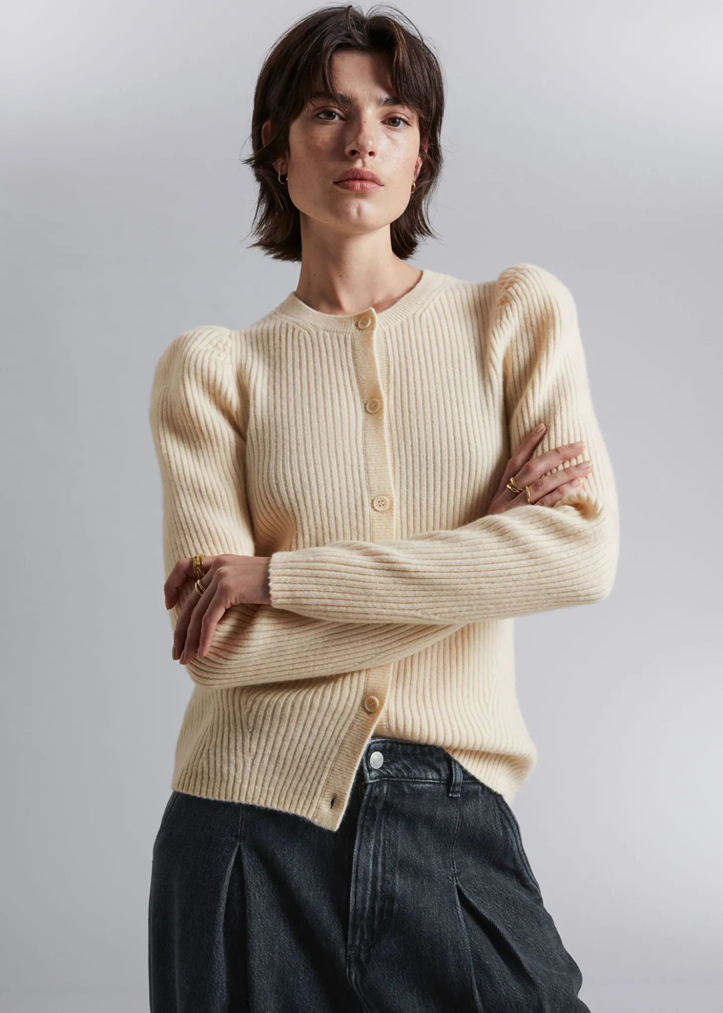 Merino Puffermet Cardigan