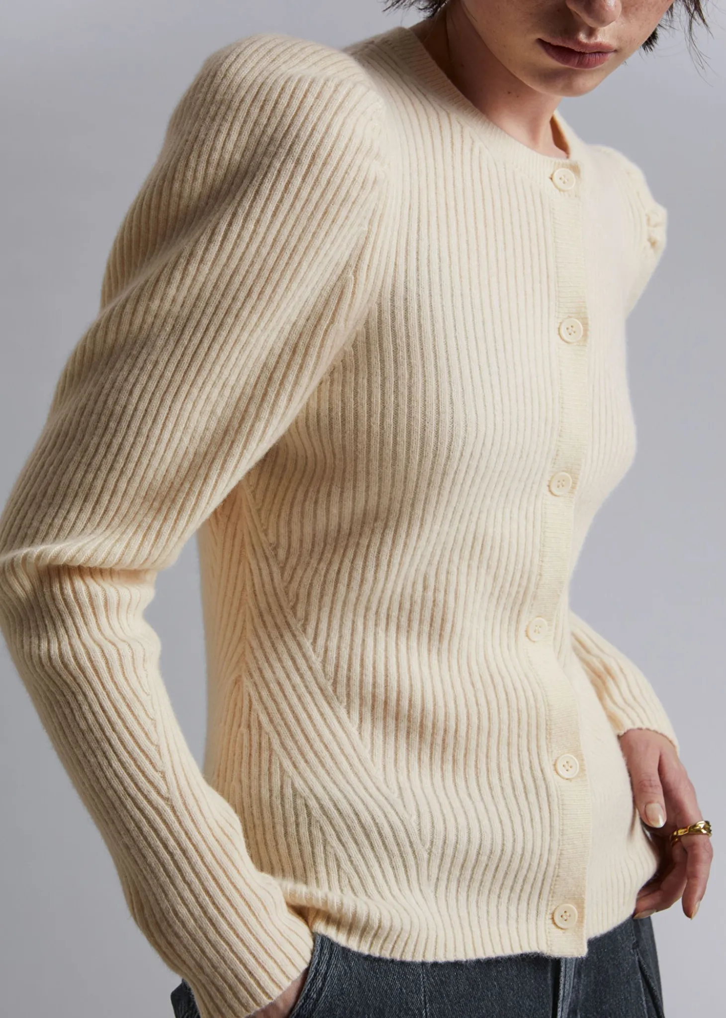 Merino Puffermet Cardigan