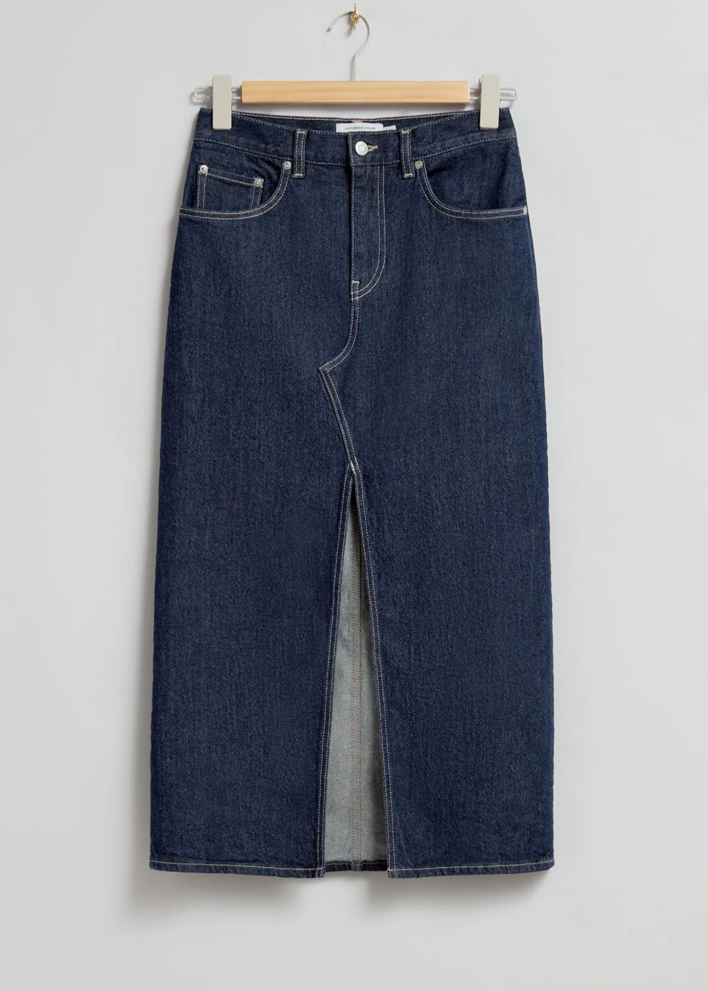 MidiSkjørt I Denim Med 5 Lommer