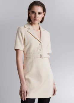 Minikjole Med Belte I Tweed