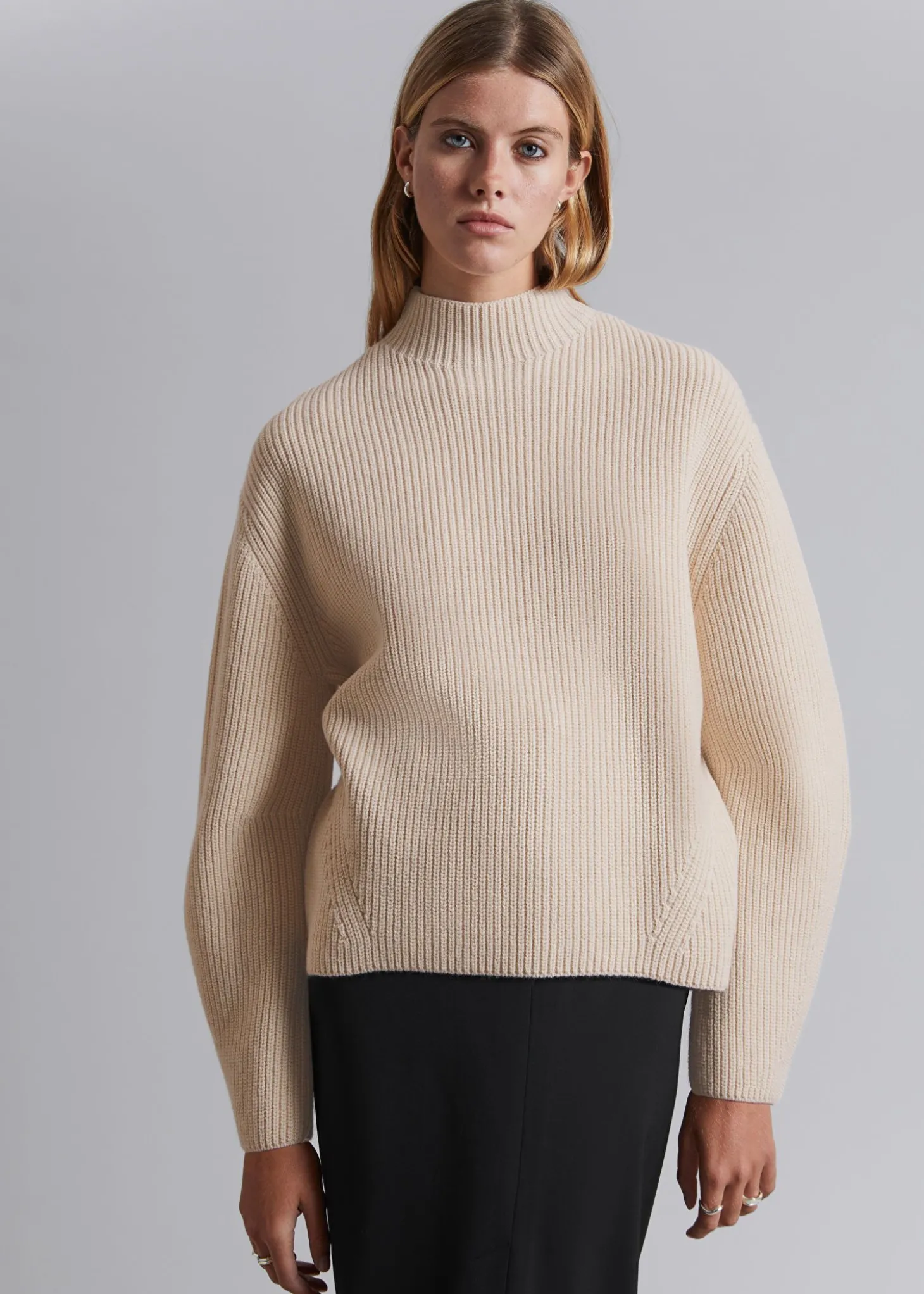 Mock Neck Merino Jumper