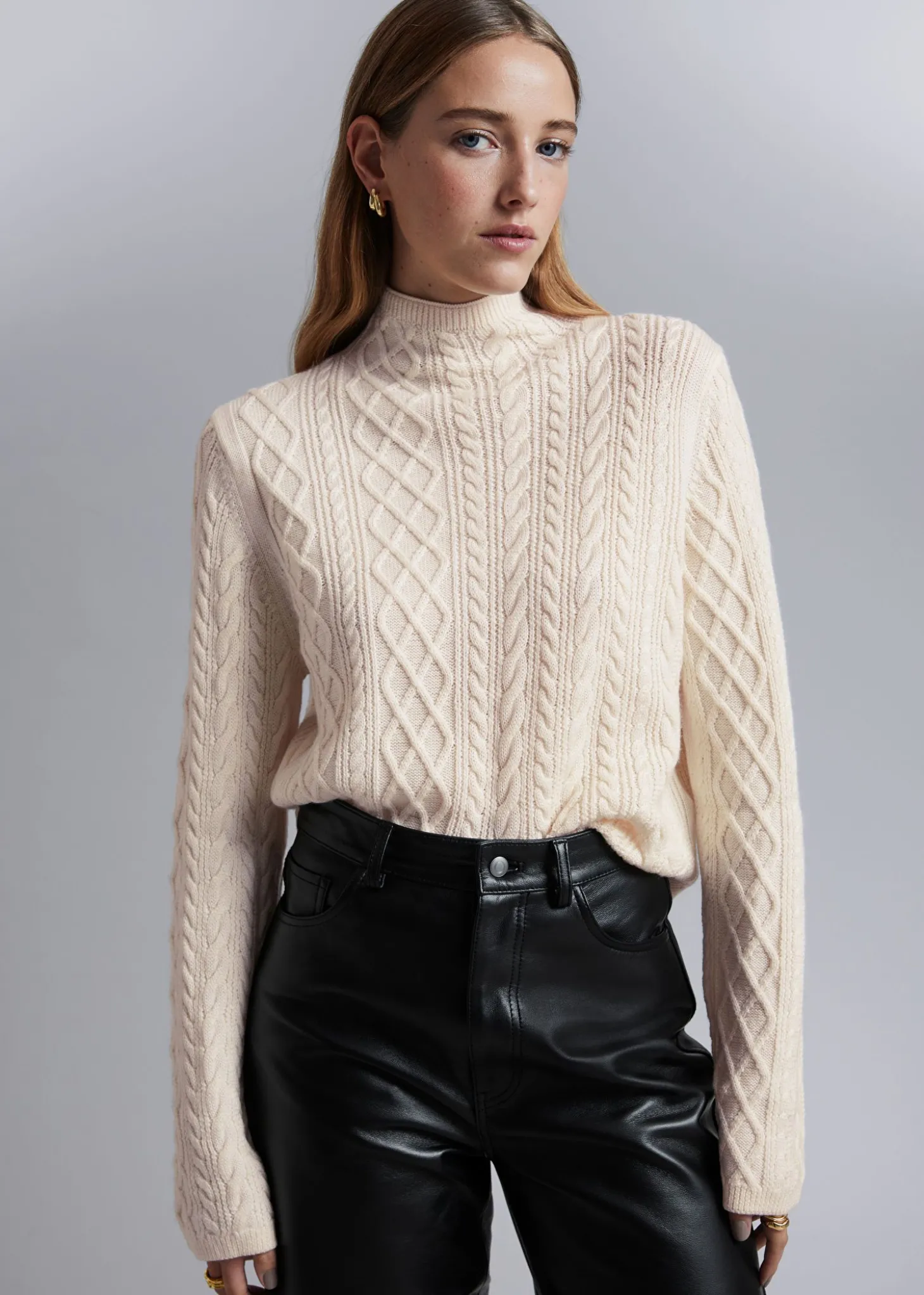 Mock Neck Merino Jumper