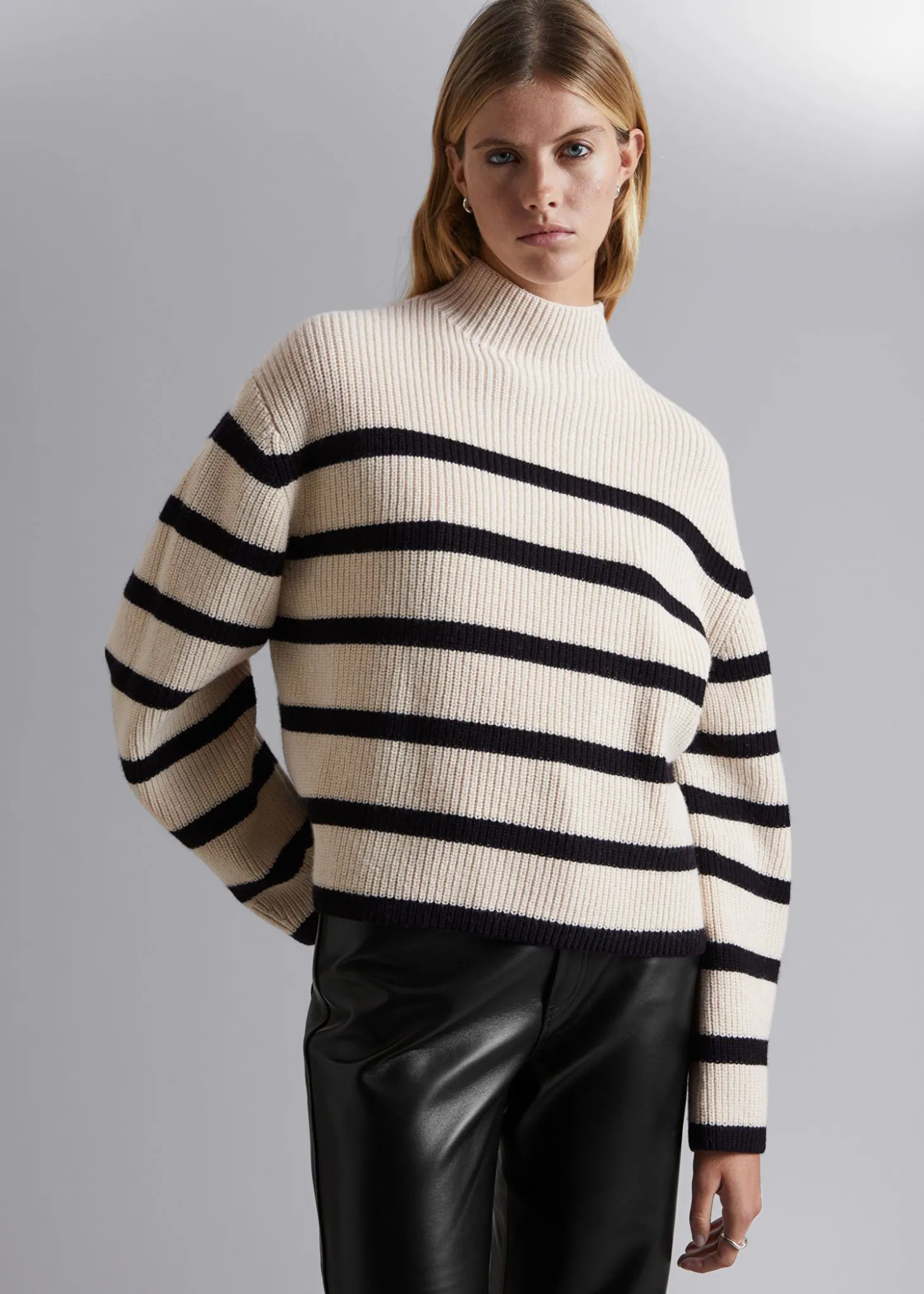 Mock Neck Merino Jumper
