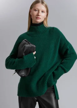 Mock-Neck Strikket Genser