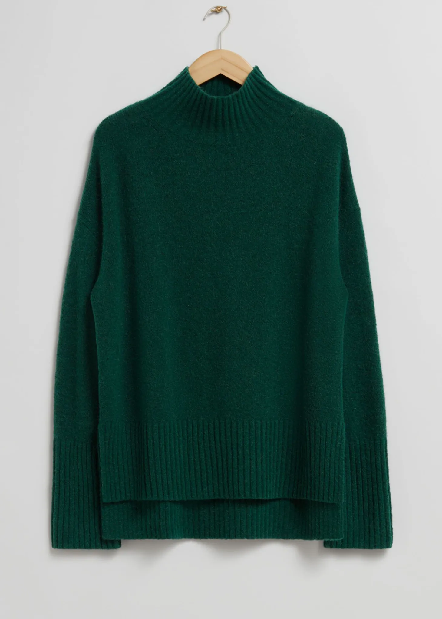 Mock-Neck Strikket Genser