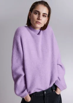 Mock-Neck Strikket Genser