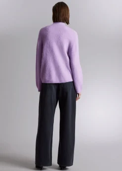 Mock-Neck Strikket Genser