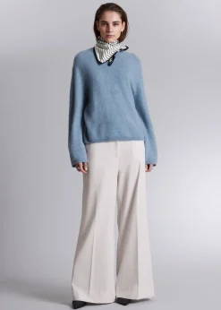 Mock-Neck Strikket Genser