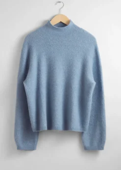 Mock-Neck Strikket Genser