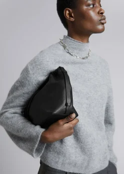 Mock-Neck Strikket Genser
