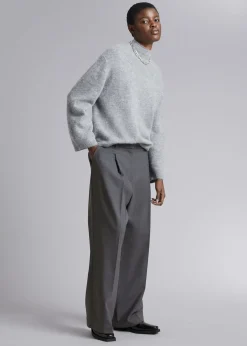 Mock-Neck Strikket Genser