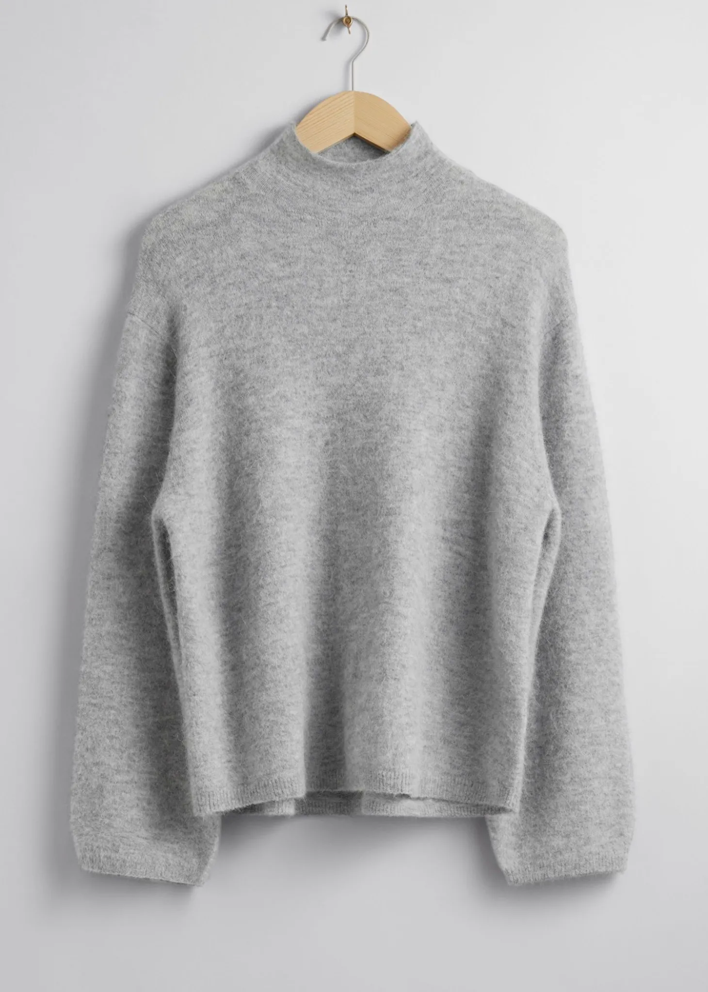 Mock-Neck Strikket Genser