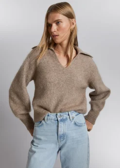 Mohair Strikket Genser