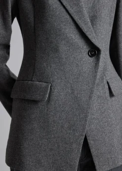 Montert Asymmetrisk Ullblazer