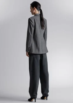 Montert Asymmetrisk Ullblazer