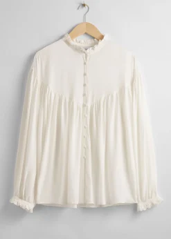 Oversized Frillbluse