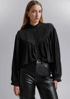 Oversized Frillbluse
