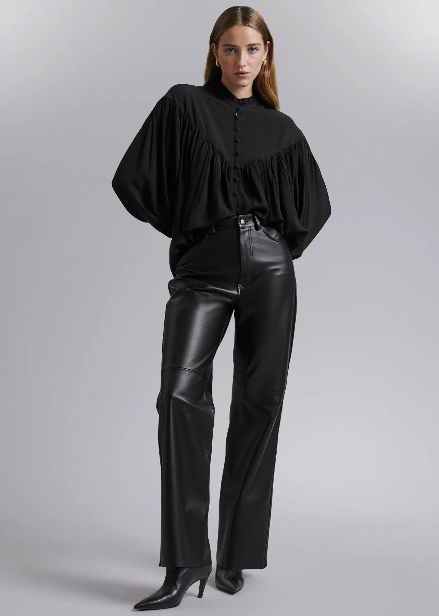 Oversized Frillbluse