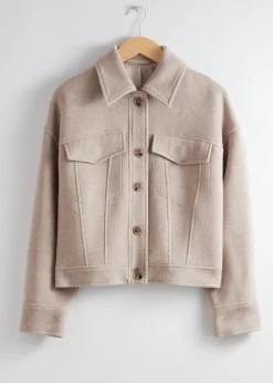 Oversized Jakke I Ullblanding