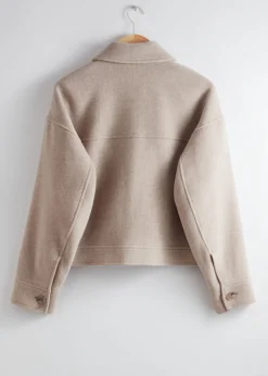 Oversized Jakke I Ullblanding