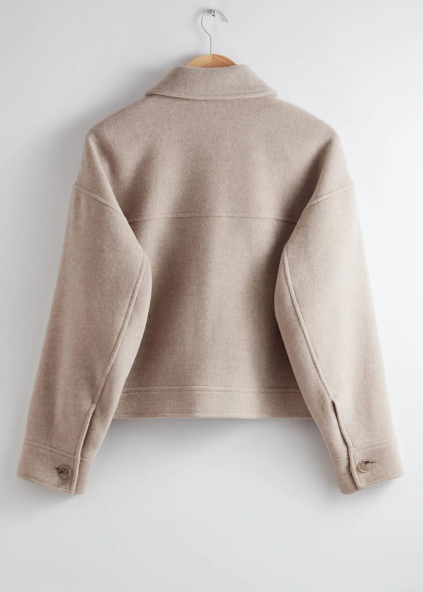 Oversized Jakke I Ullblanding