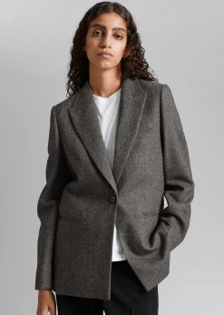 Oversized Pinstripe Blazer