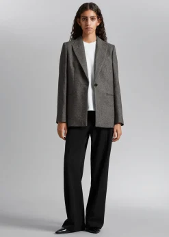 Oversized Pinstripe Blazer