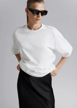 Oversized T-Skjørte I Bomullsjersey