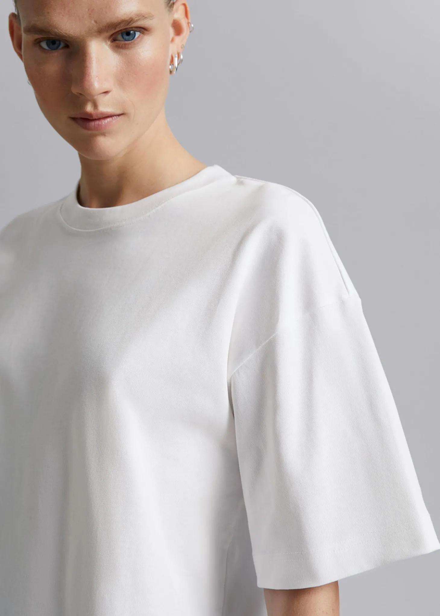 Oversized T-Skjørte I Bomullsjersey