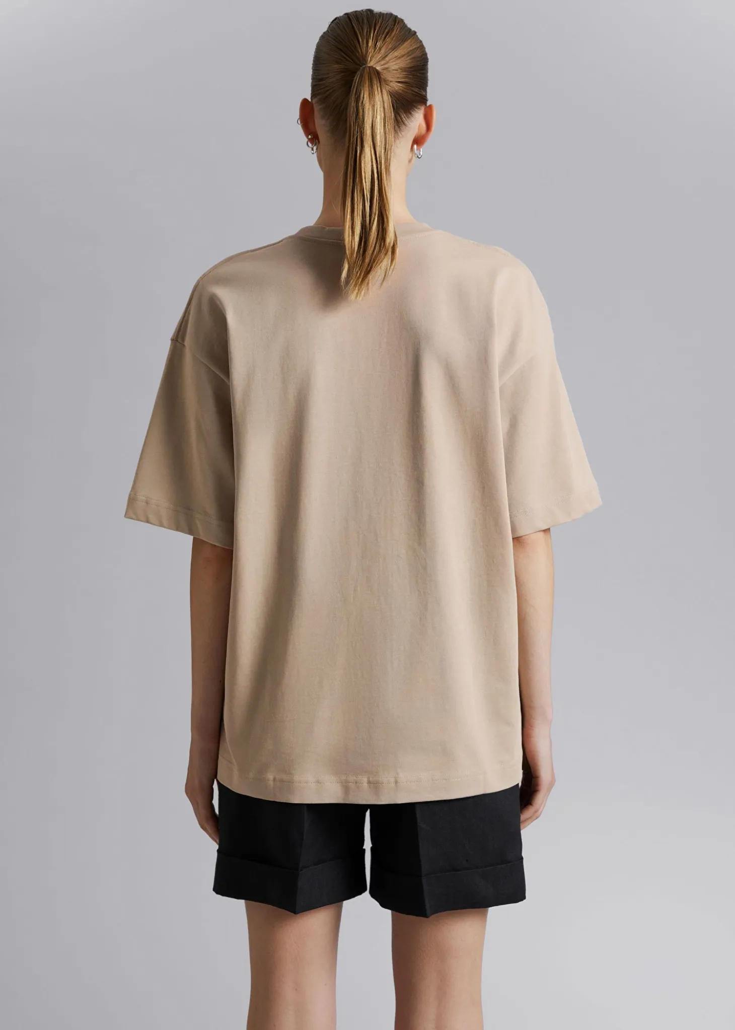 Oversized T-Skjørte I Bomullsjersey