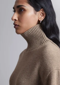 Oversized Turtleneck Merino Genser