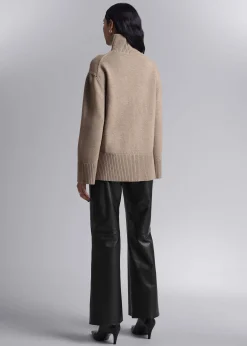 Oversized Turtleneck Merino Genser