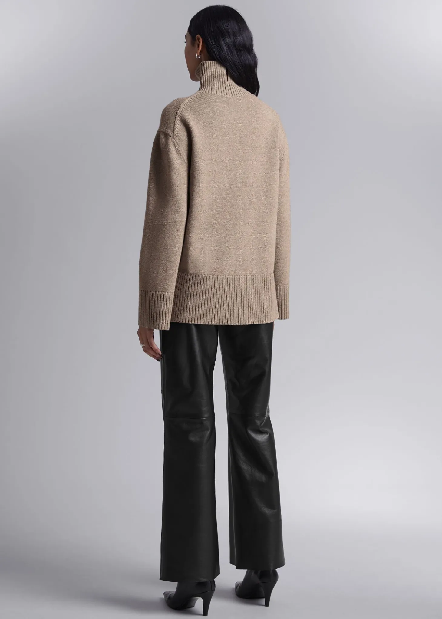 Oversized Turtleneck Merino Genser