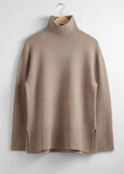 Oversized Turtleneck Merino Genser
