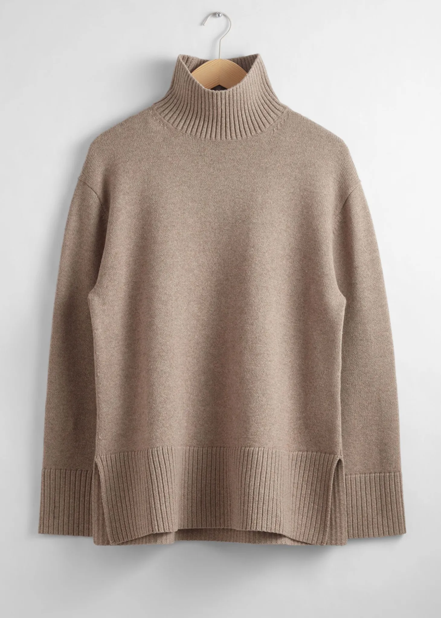 Oversized Turtleneck Merino Genser