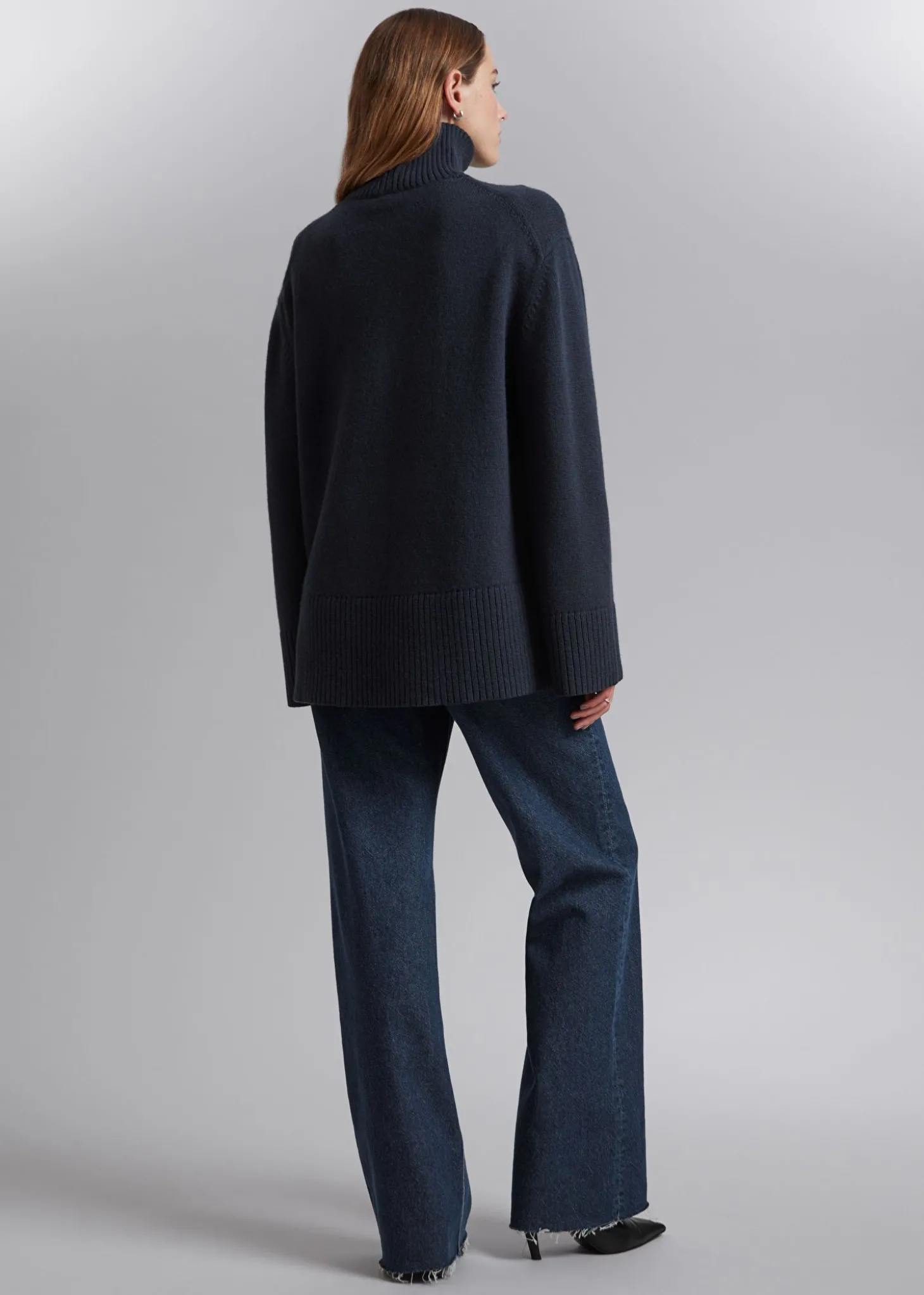Oversized Turtleneck Merino Genser