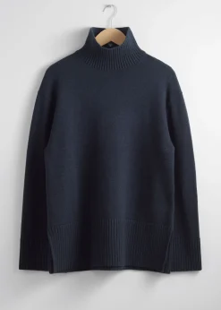 Oversized Turtleneck Merino Genser