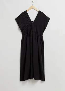 Plissert Midi Kaftan-Kjole