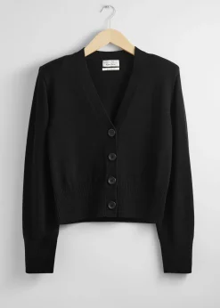 Polstret Skulder Merino Cardigan
